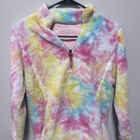 Colorful Tie-Dye Fleece Sweater Girls Youth Medium - Picture 1 of 3